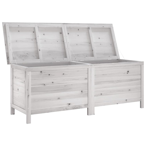 Gartentruhe Weiß 150 cm Massivholz