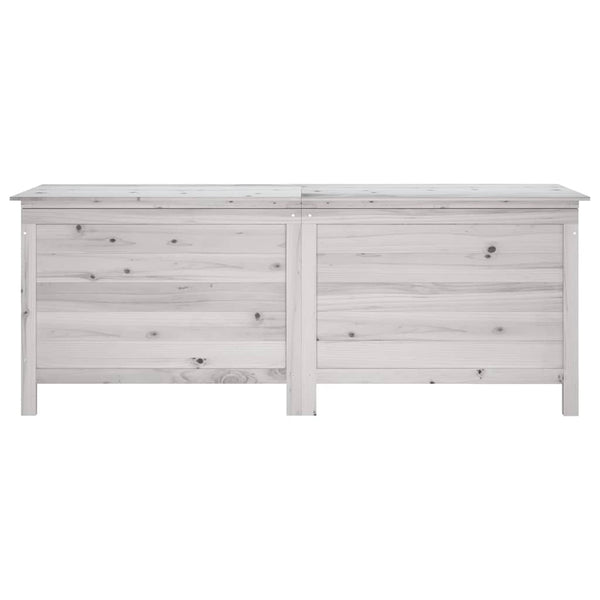 Gartentruhe Weiß 150 cm Massivholz