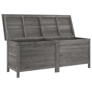 Gartentruhe Anthrazit 150 cm Massivholz
