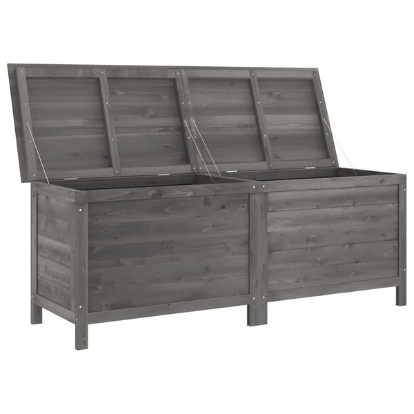 Gartentruhe Anthrazit 150 cm Massivholz