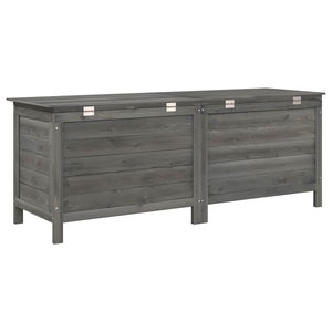 Gartentruhe Anthrazit 150 cm Massivholz