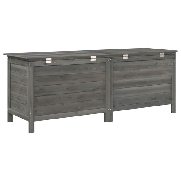 Gartentruhe Anthrazit 150 cm Massivholz