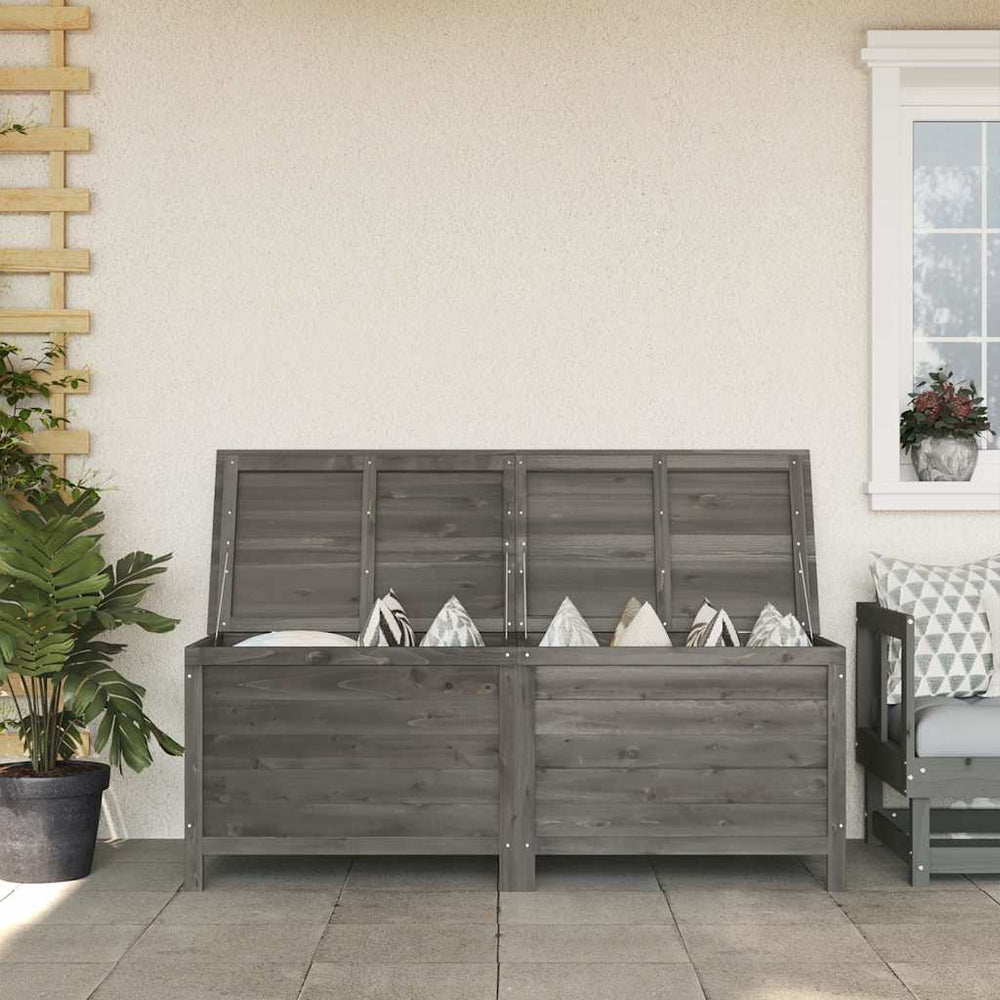 Gartentruhe Anthrazit 150 cm Massivholz