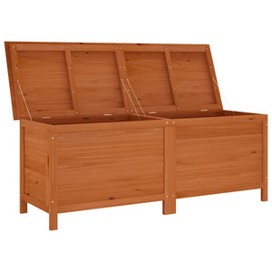 vidaXL Coffre de jardin marron 150x50x56,5 cm en sapin massif