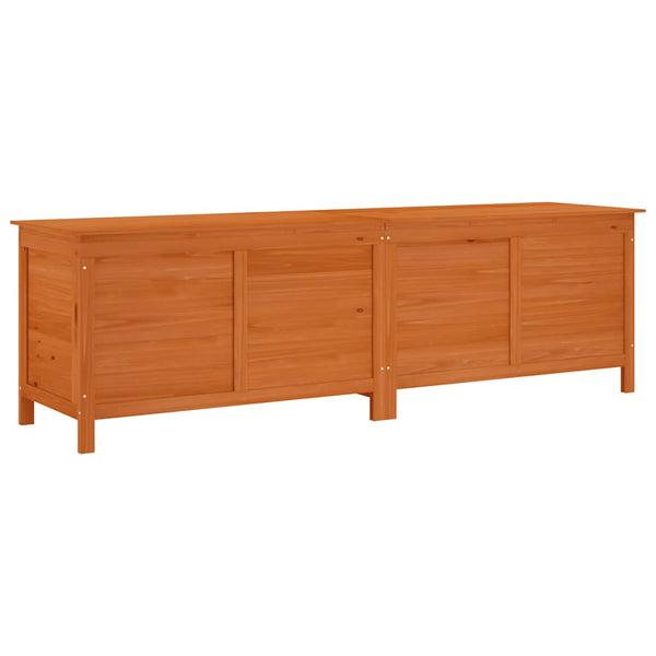 Gartentruhe Braun Massivholz 198,5 cm