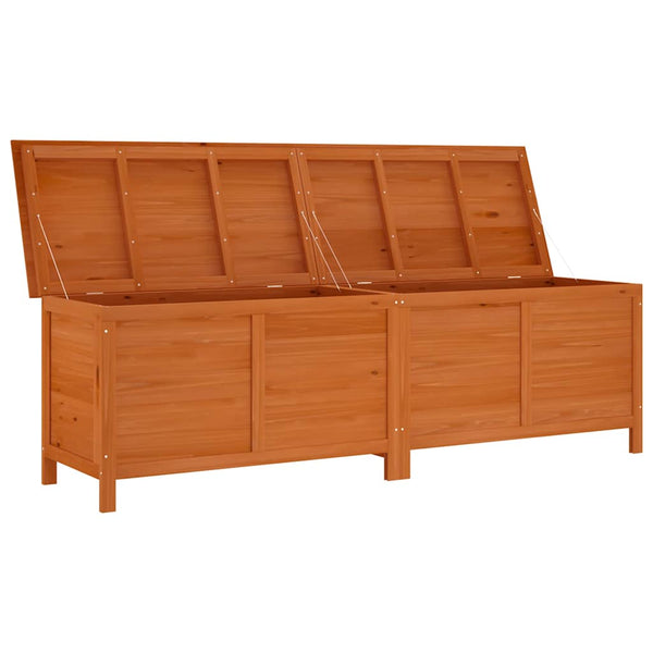 Gartentruhe Braun Massivholz 198,5 cm