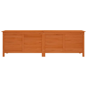 Gartentruhe Braun Massivholz 198,5 cm