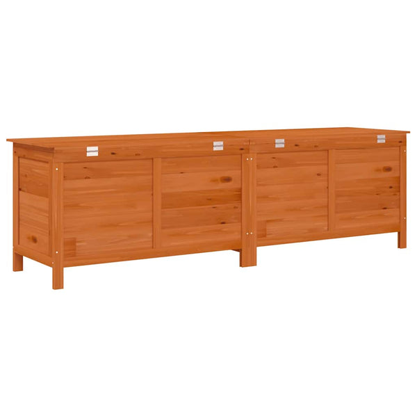 Gartentruhe Braun Massivholz 198,5 cm