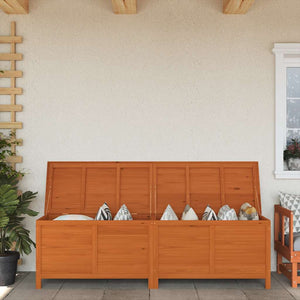 Gartentruhe Braun Massivholz 198,5 cm