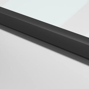 Innentür Schlank Schwarz 76x201,5 cm Hartglas und Aluminium