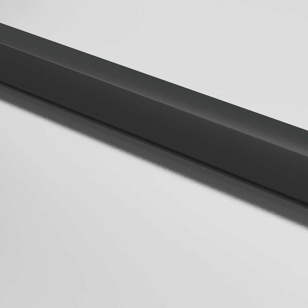 Innentür Schlank Schwarz 76x201,5 cm Hartglas und Aluminium