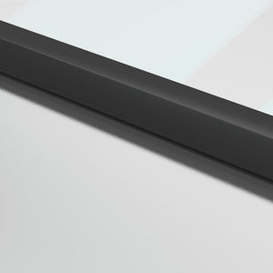 Innentür Schlank Schwarz 93x201,5 cm Hartglas & Aluminium