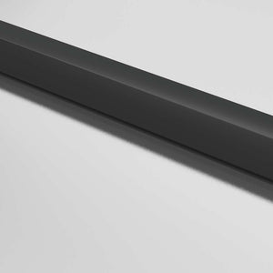 Innentür Schlank Schwarz 93x201,5 cm Hartglas & Aluminium