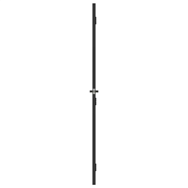 Innentür Schlank Schwarz 102,5x201,5 cm Hartglas & Aluminium