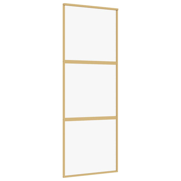 Schiebetür Golden 76x205 cm ESG-Klarglas und Aluminium