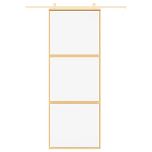 Schiebetür Golden 76x205 cm ESG-Klarglas und Aluminium