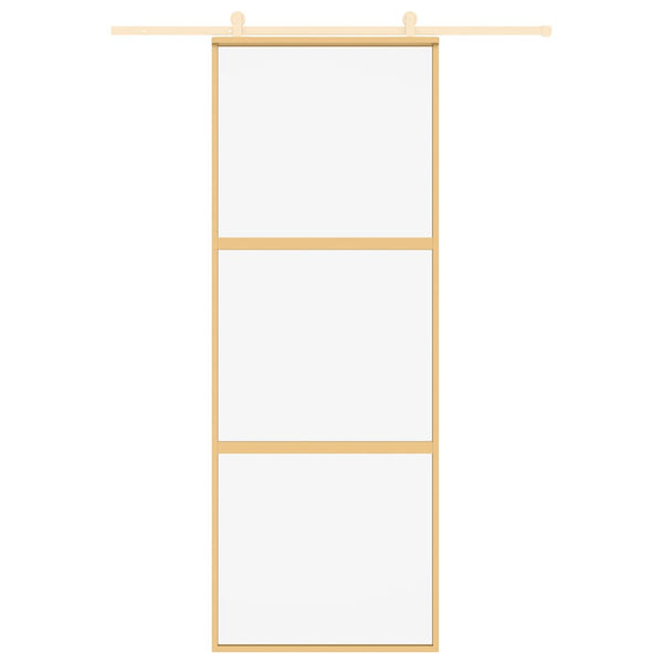 Schiebetür Golden 76x205 cm ESG-Klarglas und Aluminium