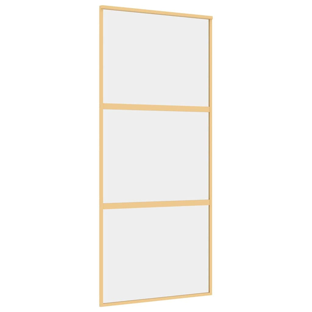 Schiebetür Golden 90x205 cm ESG-Klarglas und Aluminium