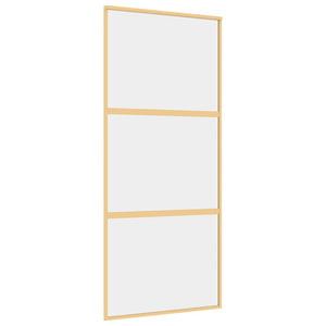 Schiebetür Golden 90x205 cm ESG-Klarglas und Aluminium