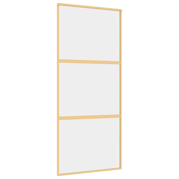 Schiebetür Golden 90x205 cm ESG-Klarglas und Aluminium