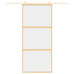 Schiebetür Golden 90x205 cm ESG-Klarglas und Aluminium