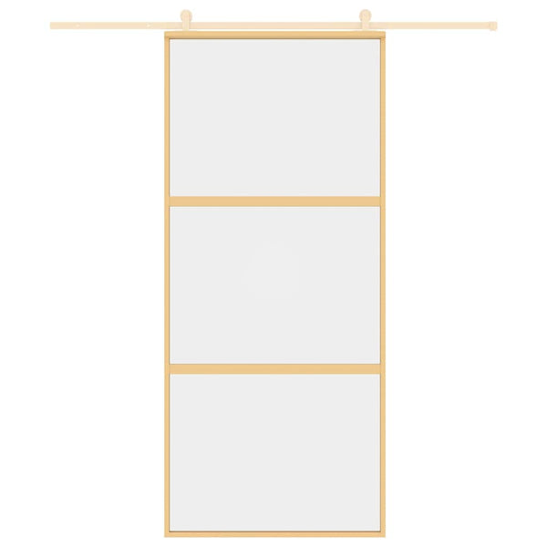 Schiebetür Golden 90x205 cm ESG-Klarglas und Aluminium