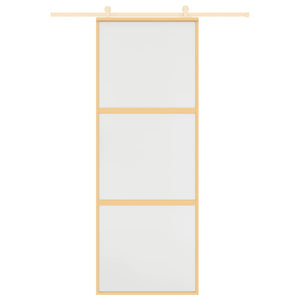 Schiebetür Golden 76x205 cm Matt ESG-Glas und Aluminium