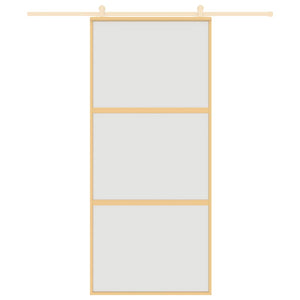 Schiebetür Golden 90x205 cm Matt ESG-Glas und Aluminium