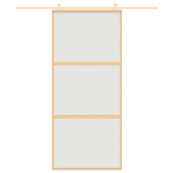 Schiebetür Golden 90x205 cm Matt ESG-Glas und Aluminium