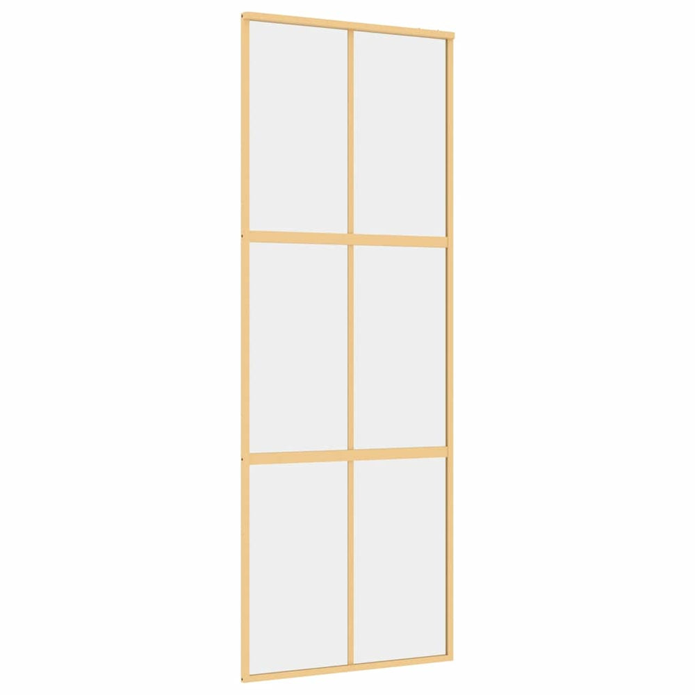 Schiebetür Golden 76x205 cm ESG-Klarglas und Aluminium
