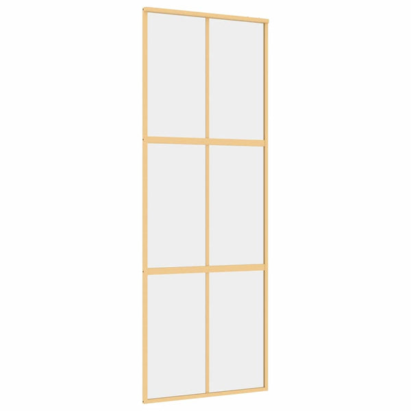 Schiebetür Golden 76x205 cm ESG-Klarglas und Aluminium