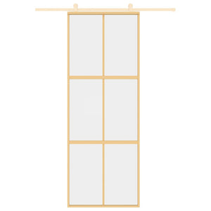 Schiebetür Golden 76x205 cm ESG-Klarglas und Aluminium