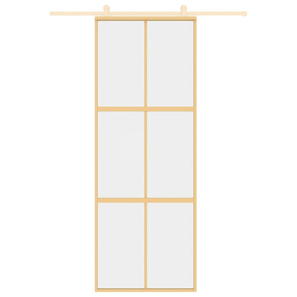 Schiebetür Golden 76x205 cm ESG-Klarglas und Aluminium