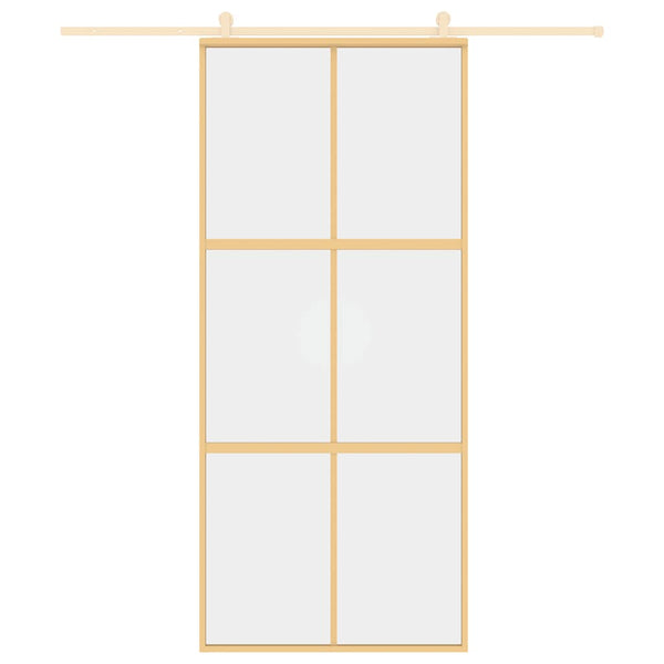 Schiebetür Golden 90x205 cm ESG-Klarglas und Aluminium