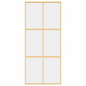 Schiebetür Golden 90x205 cm ESG-Klarglas und Aluminium