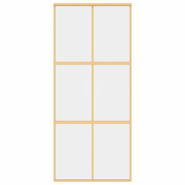 Schiebetür Golden 90x205 cm ESG-Klarglas und Aluminium