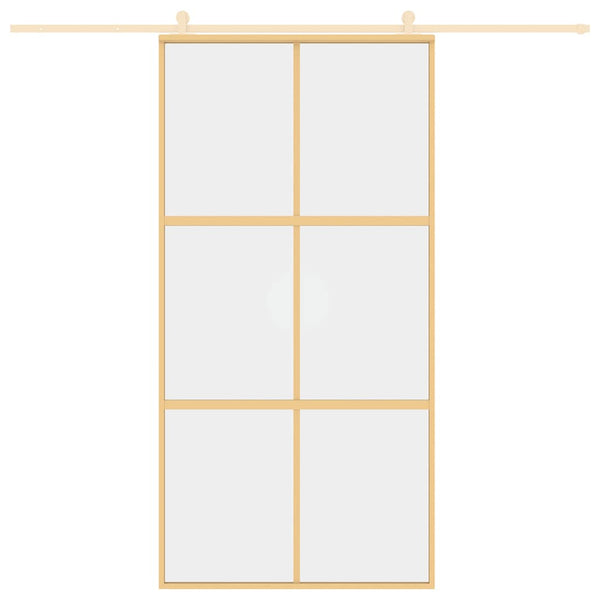 Schiebetür Golden 102,5x205 cm ESG-Klarglas und Aluminium