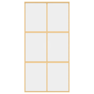Schiebetür Golden 102,5x205 cm ESG-Klarglas und Aluminium