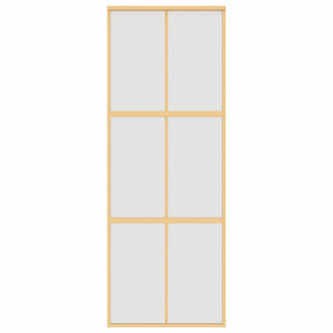 vidaXL Porte coulissante dorée 76x205 cm verre ESG mat et aluminium