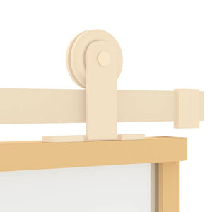vidaXL Porte coulissante dorée 76x205 cm verre ESG mat et aluminium