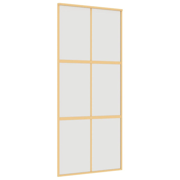 Schiebetür Golden 90x205 cm Matt ESG-Glas und Aluminium