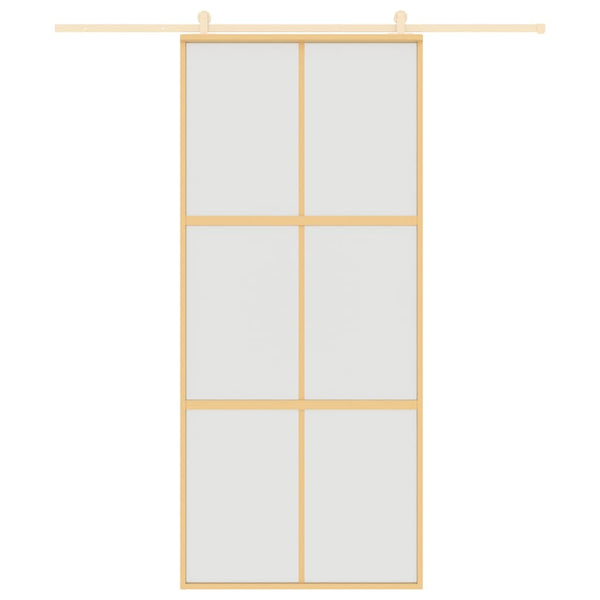 Schiebetür Golden 90x205 cm Matt ESG-Glas und Aluminium
