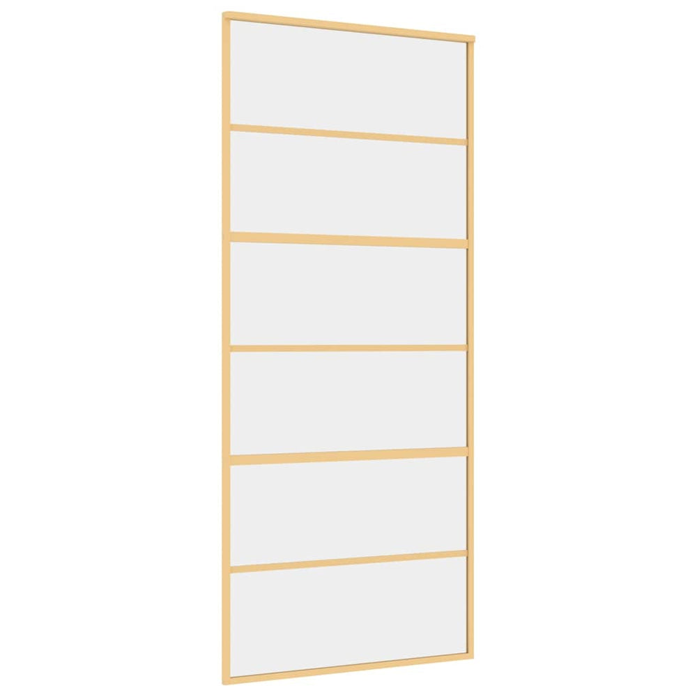 Schiebetür Golden 90x205 cm ESG-Klarglas und Aluminium