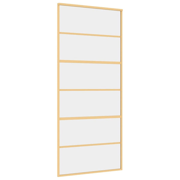 Schiebetür Golden 90x205 cm ESG-Klarglas und Aluminium