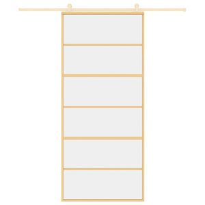Schiebetür Golden 90x205 cm ESG-Klarglas und Aluminium