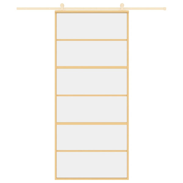 Schiebetür Golden 90x205 cm ESG-Klarglas und Aluminium