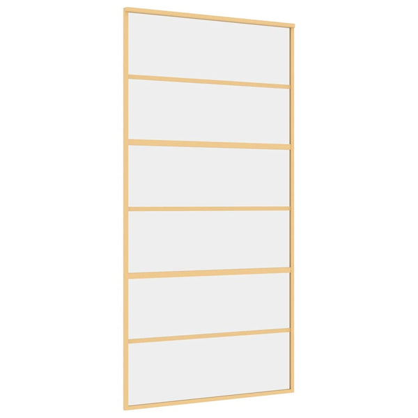 Schiebetür Golden 102,5x205 cm ESG-Klarglas und Aluminium