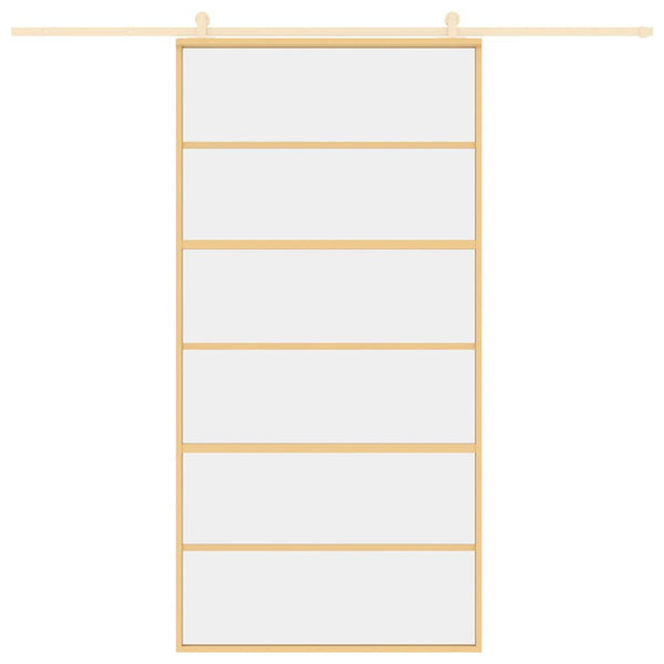 Schiebetür Golden 102,5x205 cm ESG-Klarglas und Aluminium