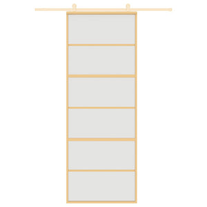 Schiebetür Golden 76x205 cm Matt ESG-Glas und Aluminium