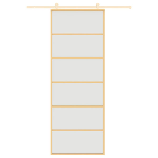 Schiebetür Golden 76x205 cm Matt ESG-Glas und Aluminium